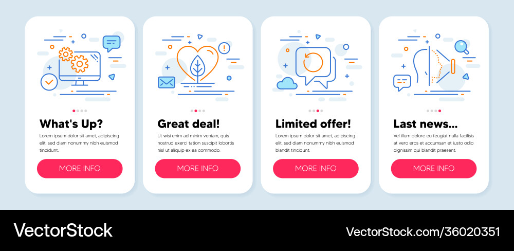 Set science icons such as settings local Set science icons such as settings local Vector Image