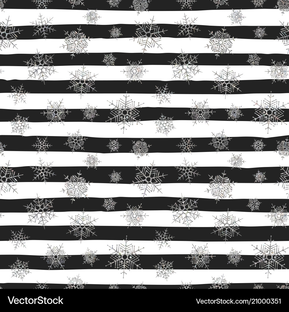Silver Snowflake Pattern vector image
