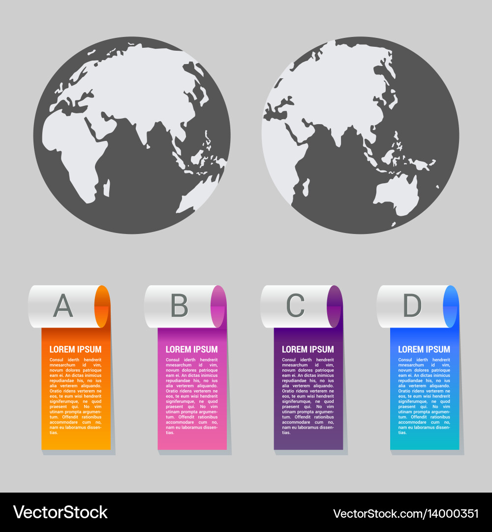 World Map Pointer Icons Set vector image