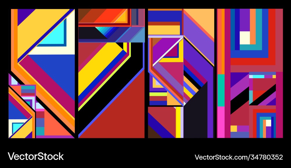 2021 geometric and abstract colorful background Vector Image
