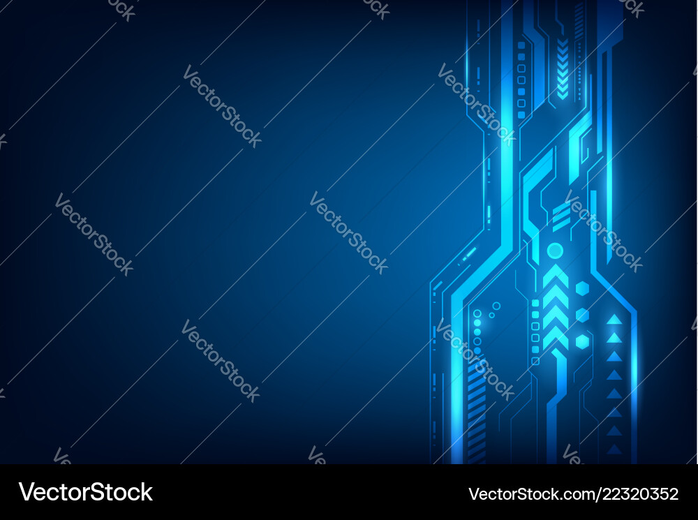 Abstract Circuit Technology Background Vector Image