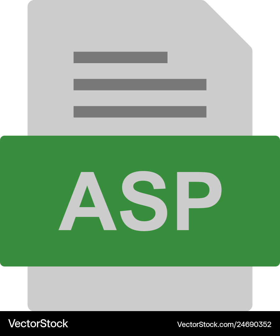 Asp file document icon Vector Image