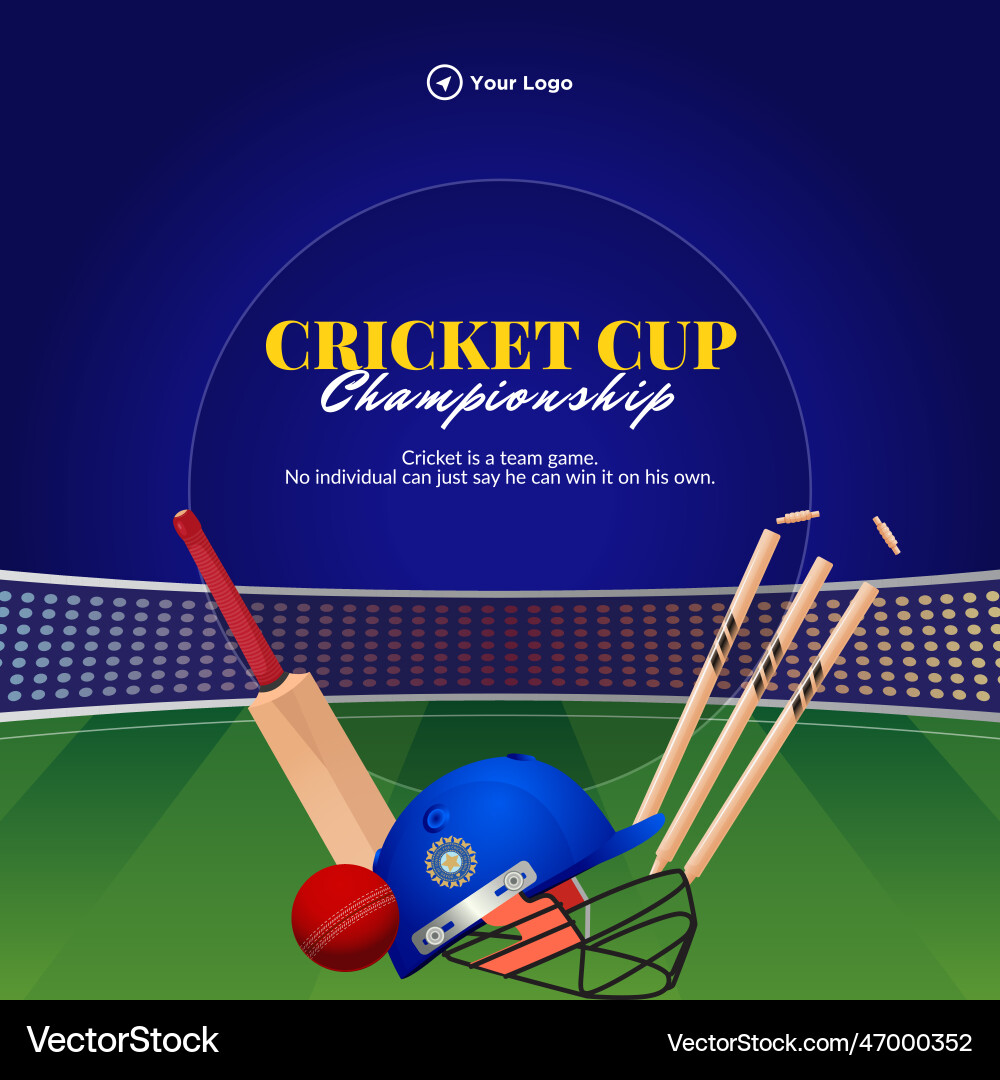 Banner design of t20 cricket championship template Banner design of t20 cricket championship template vector image