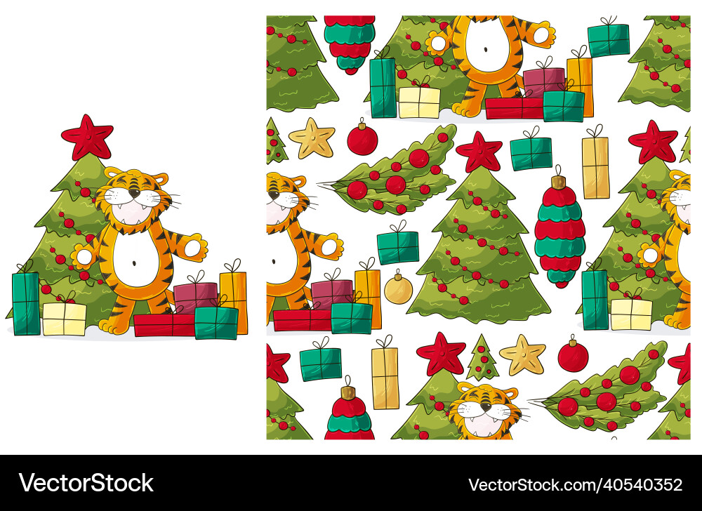 Cute set of element and seamless pattern ideal Cute set of element and seamless pattern ideal vector image