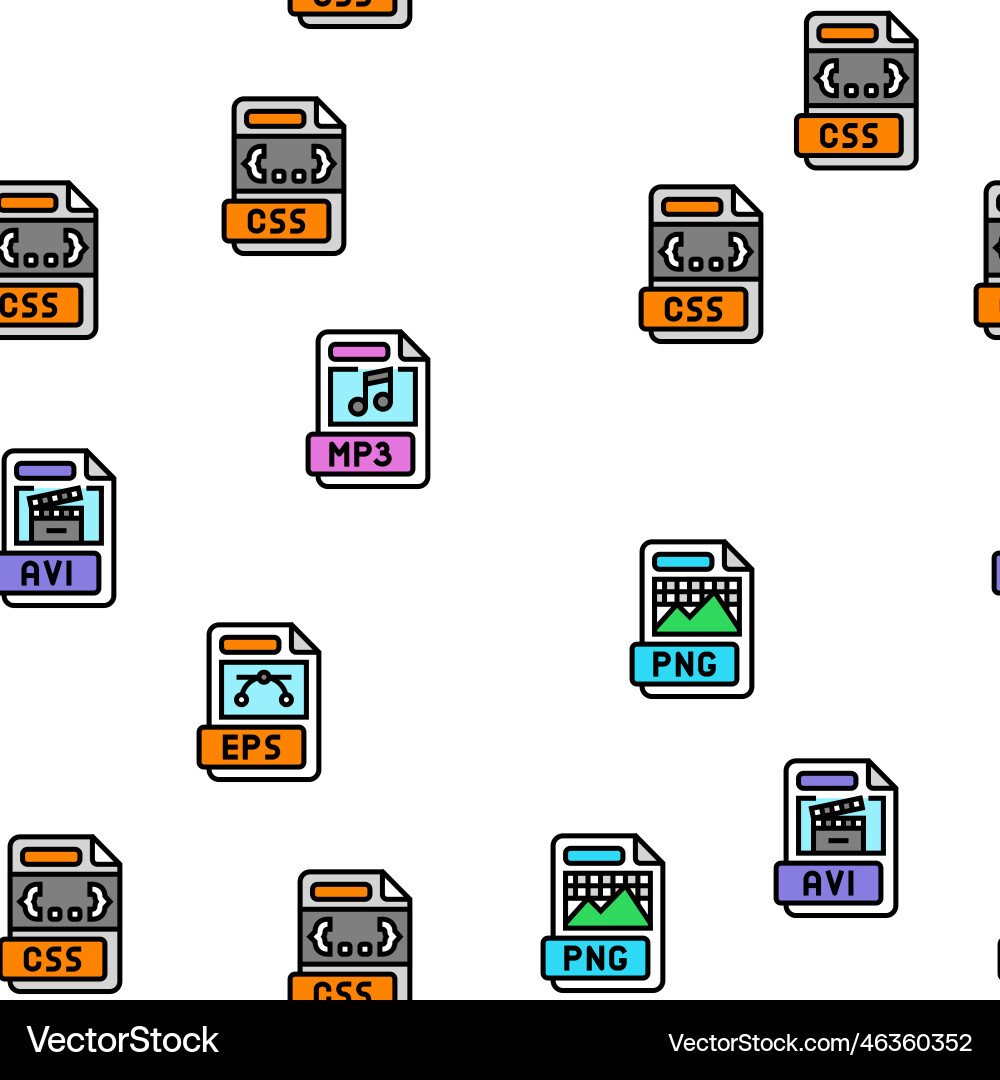 File format document seamless pattern Vector Image