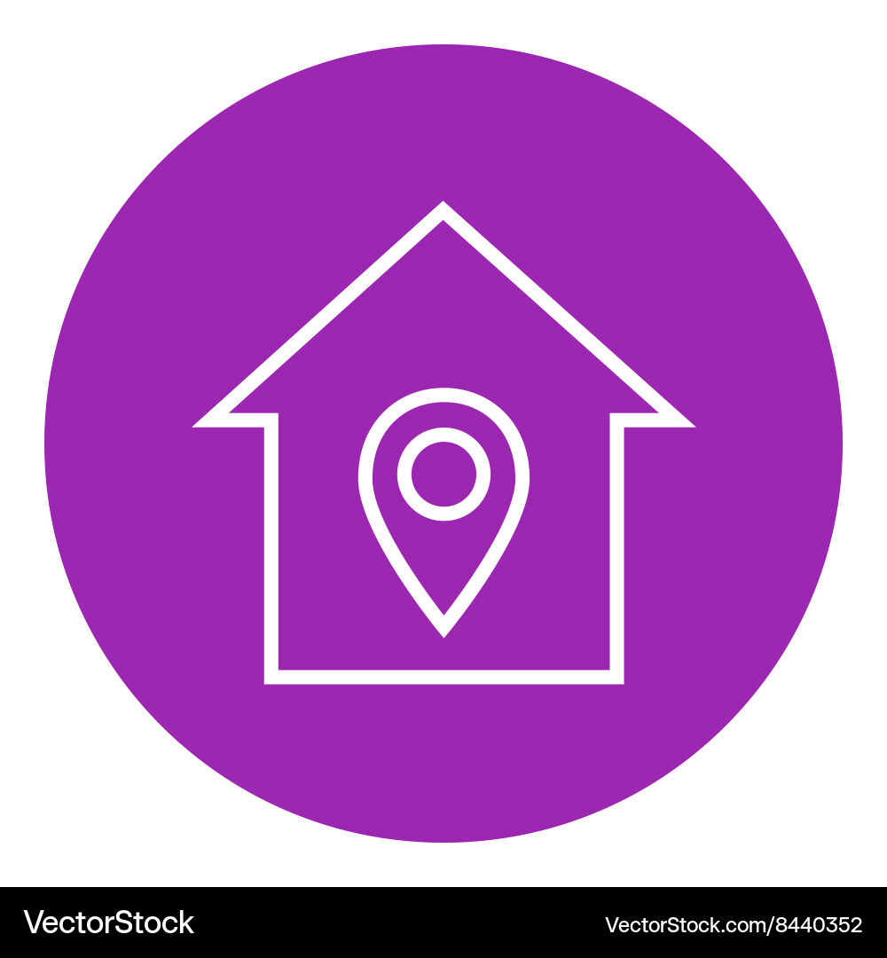 House with Pointer Icon Vector Image