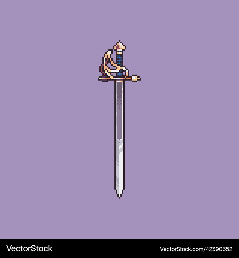 Iron broadsword for game dev vector image
