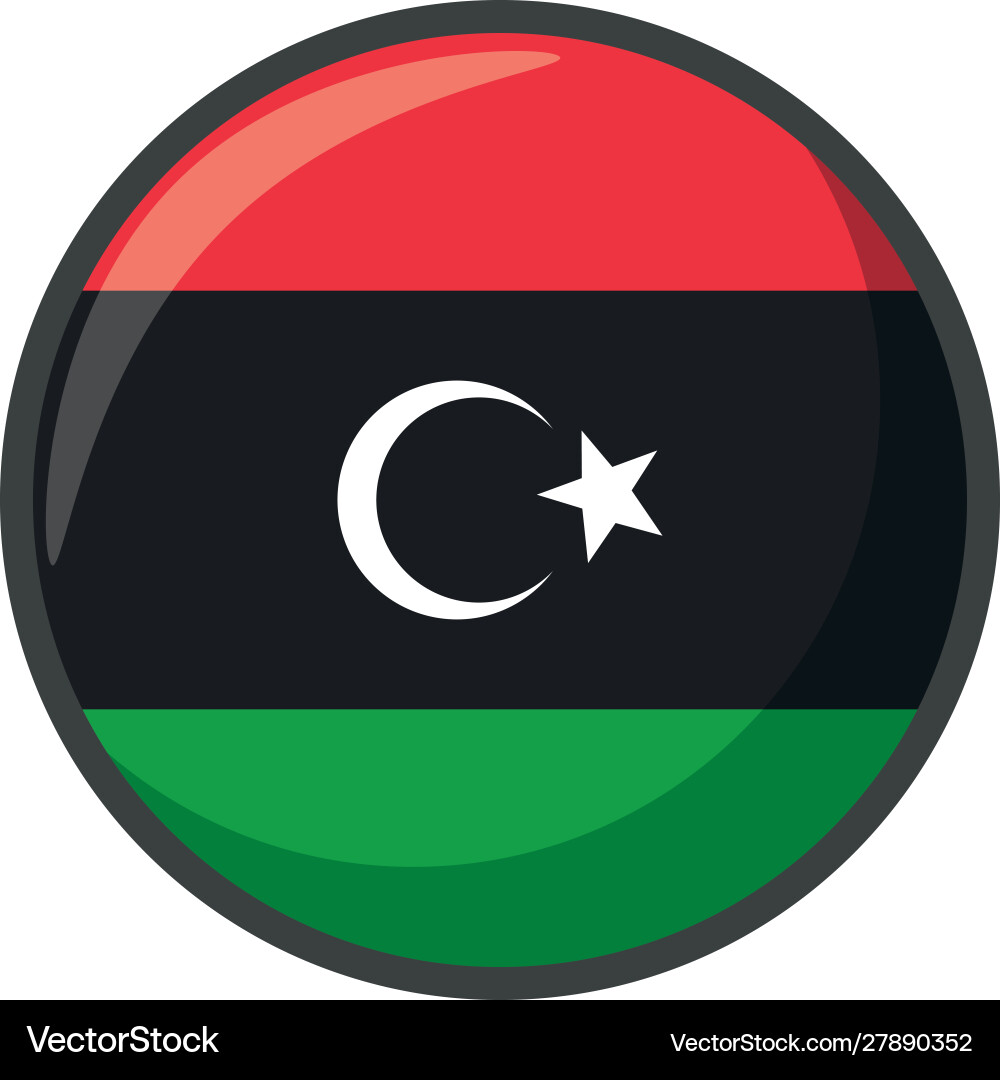 Isolated libya flag icon block design vector image
