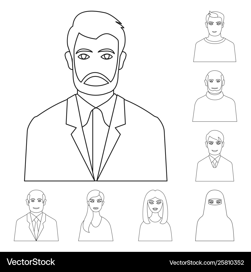 Isolated object character and avatar icon set Isolated object character and avatar icon set Vector Image