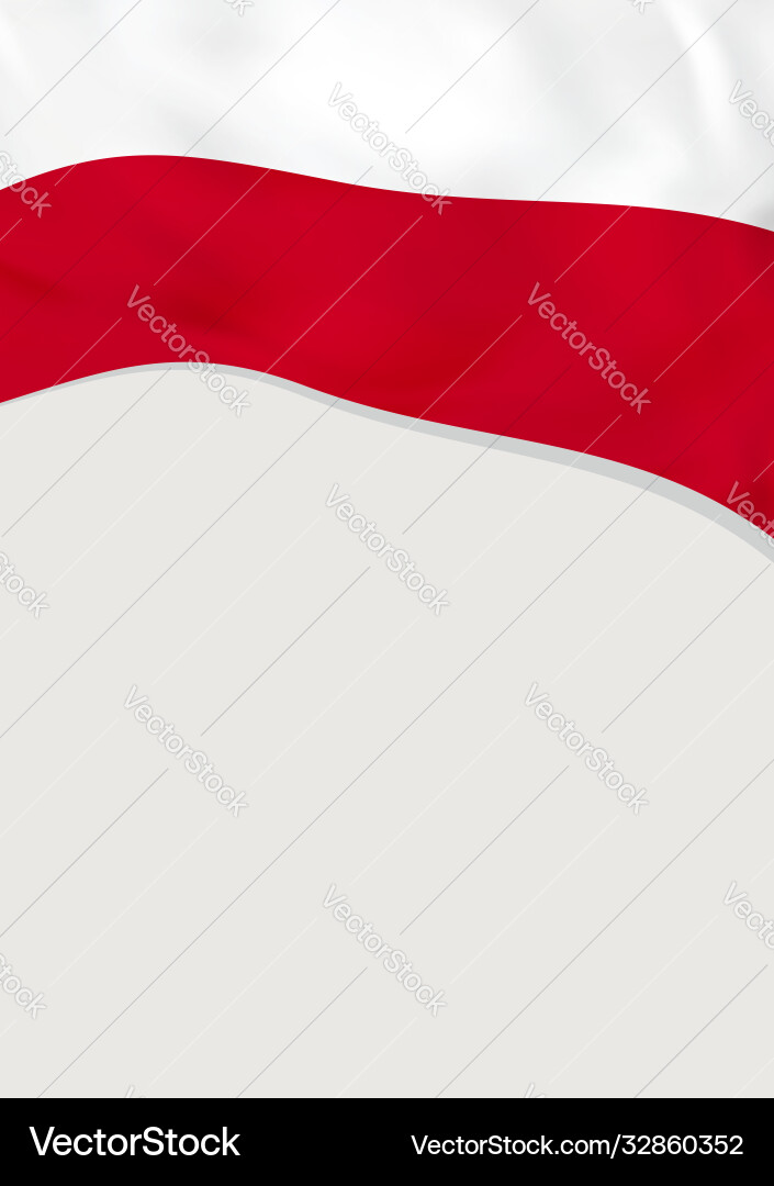 Leaflet design with flag poland template Vector Image