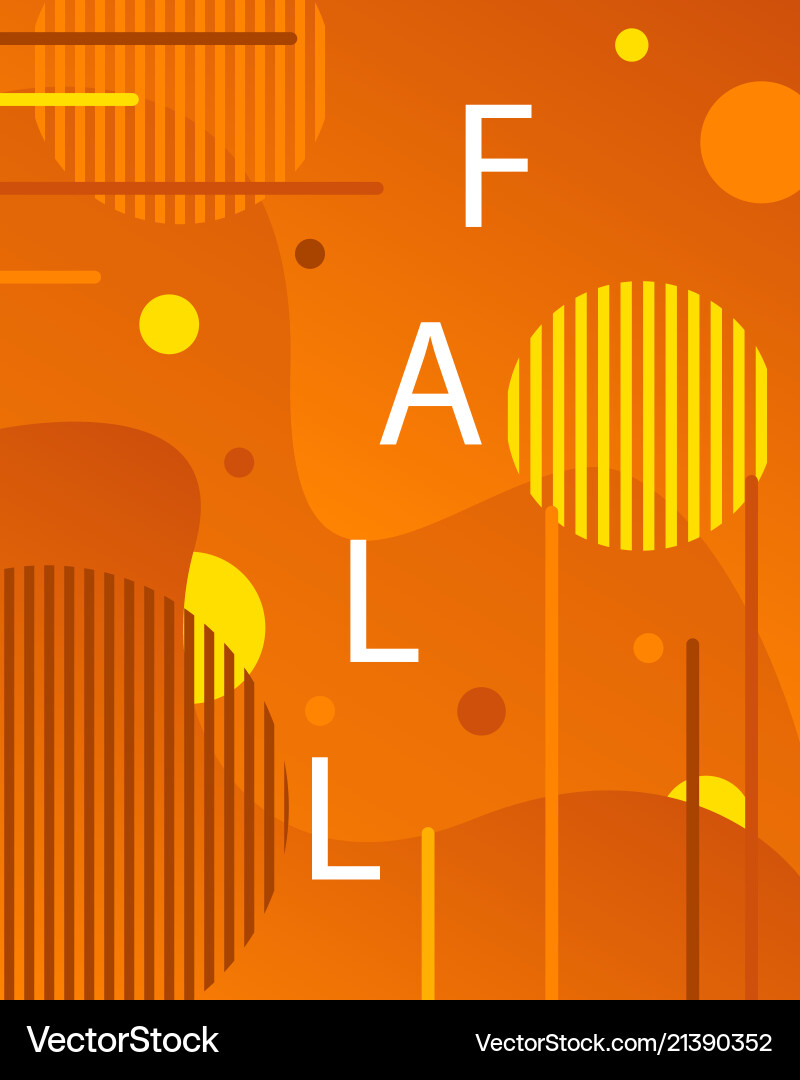 Memphis Fall Abstract Background Vector Image
