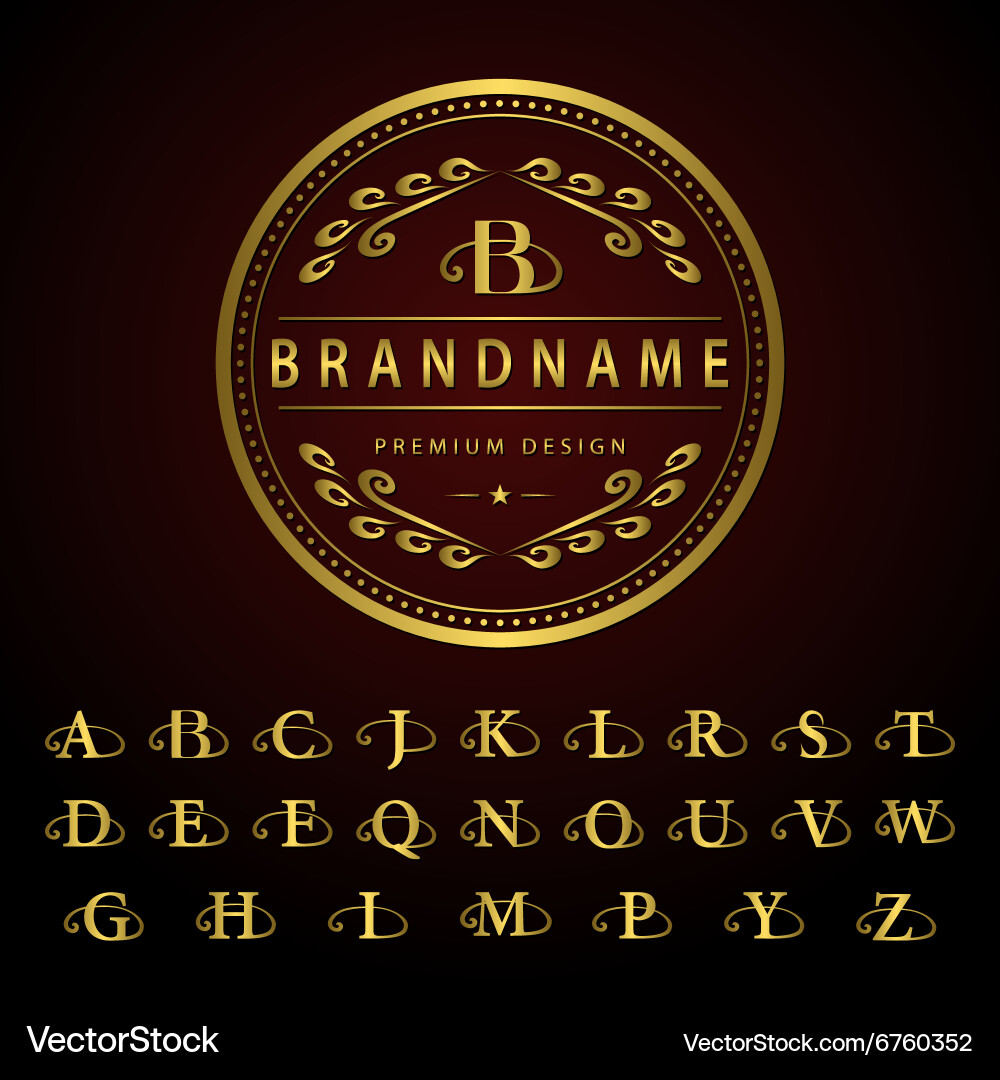 Monogram design elements graceful template Vector Image