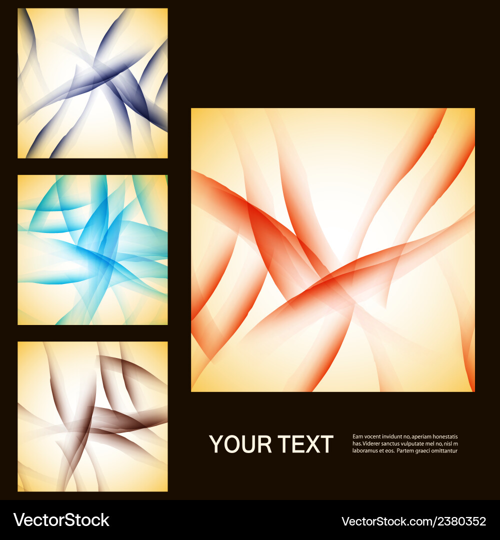 Set of abstract line background eps10 vector image