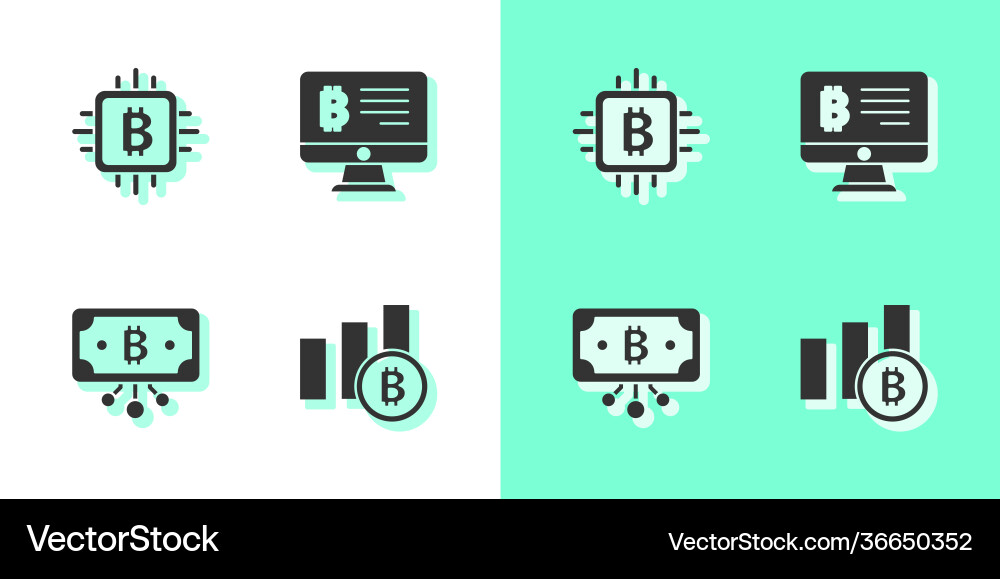 Set pie chart infographic bitcoin cpu mining farm Set pie chart infographic bitcoin cpu mining farm Vector Image
