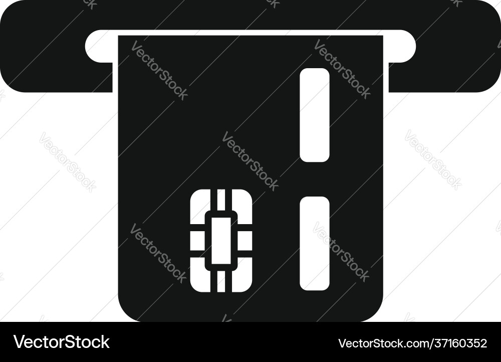 Trader bank card icon simple style Trader bank card icon simple style vector image
