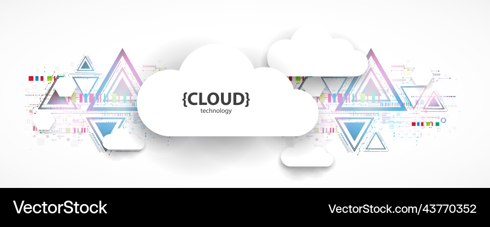 Web cloud technology business abstract background Web cloud technology business abstract background vector image
