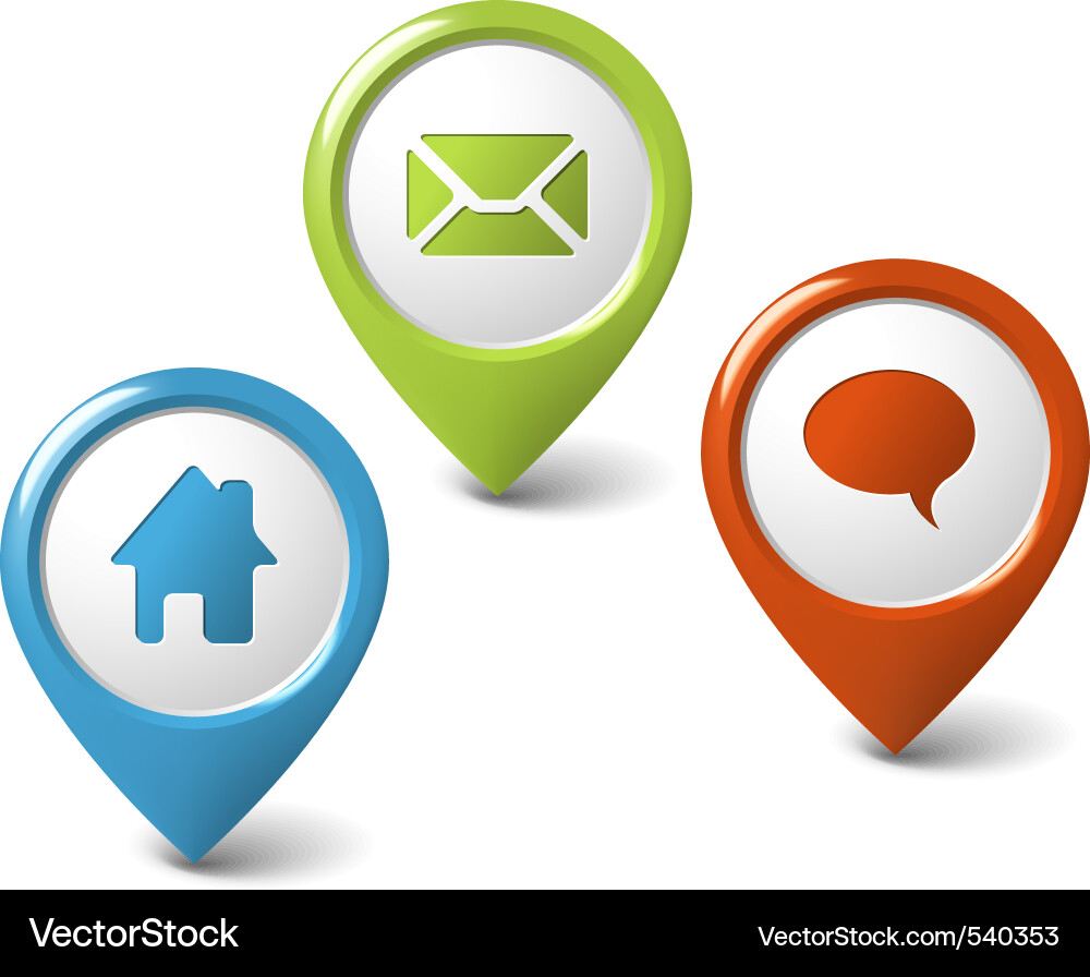 3D Pointer Icons vector image