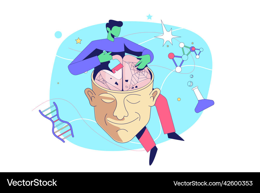 Brain programing Vector Image