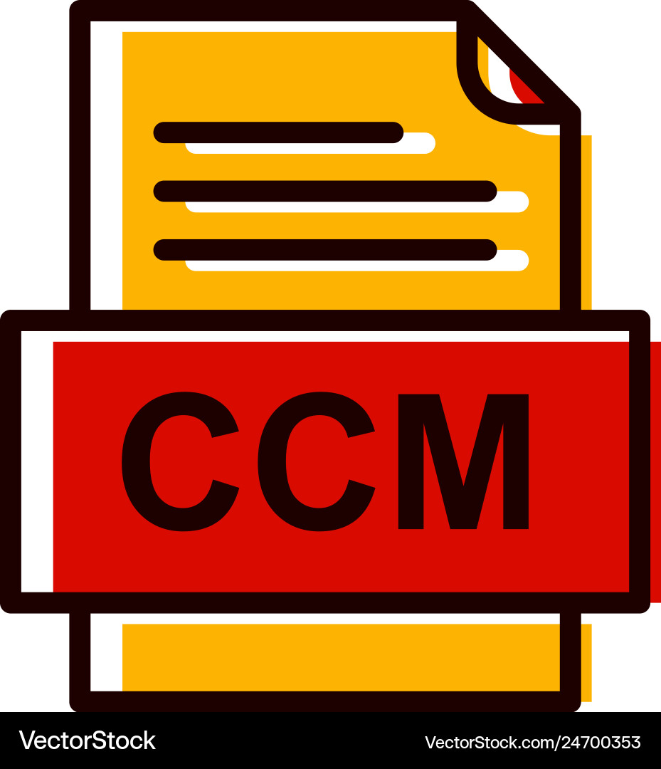 Ccm file document icon Vector Image