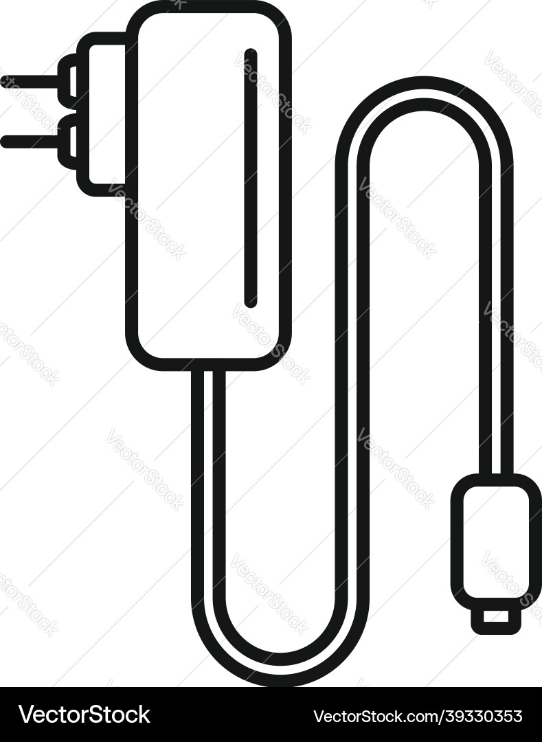 Charger icon outline charge phone Charger icon outline charge phone vector image