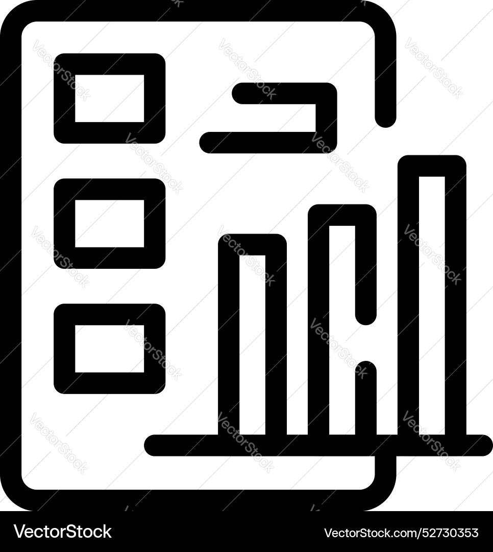 Digital report with growing bar chart analytics Digital report with growing bar chart analytics vector image
