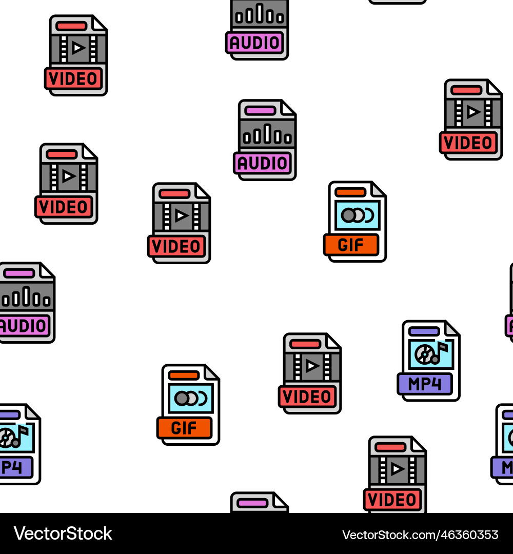 File format document seamless pattern File format document seamless pattern vector image