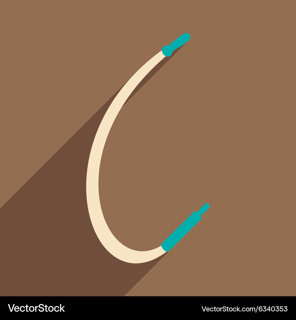 Flat with shadow icon and mobile application pipe vector image