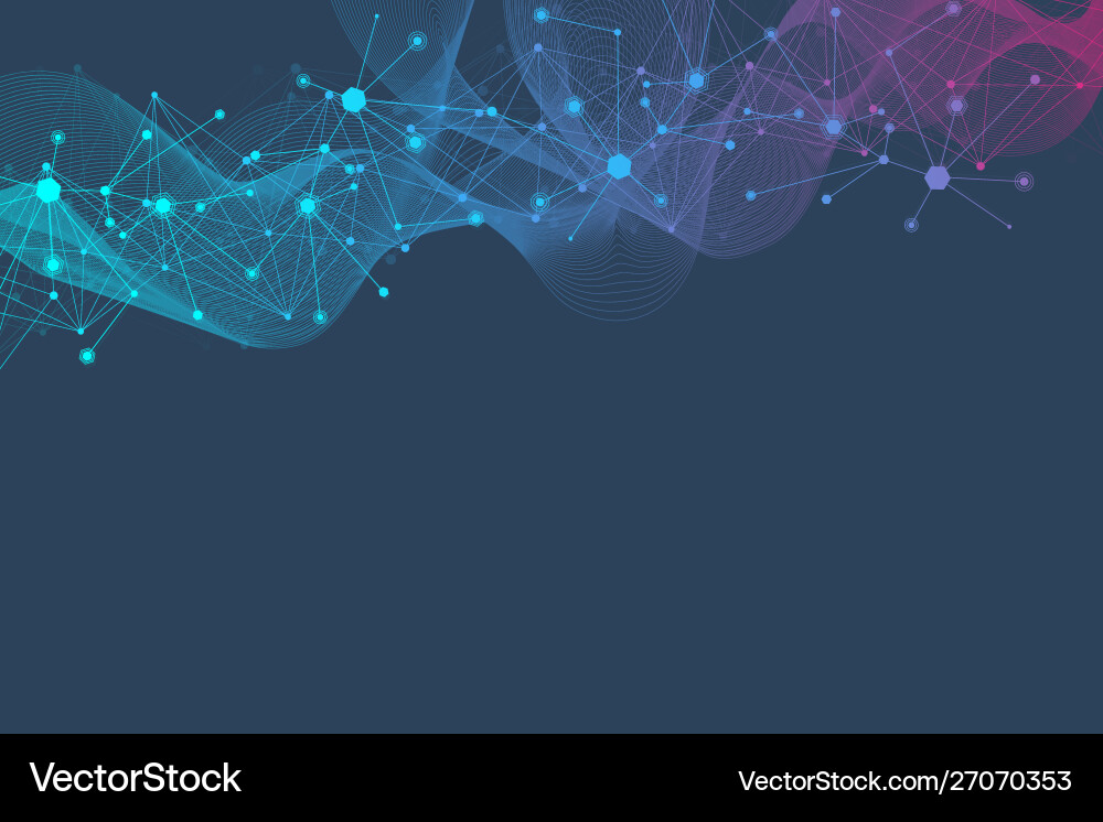 Geometric abstract background with connected line Vector Image