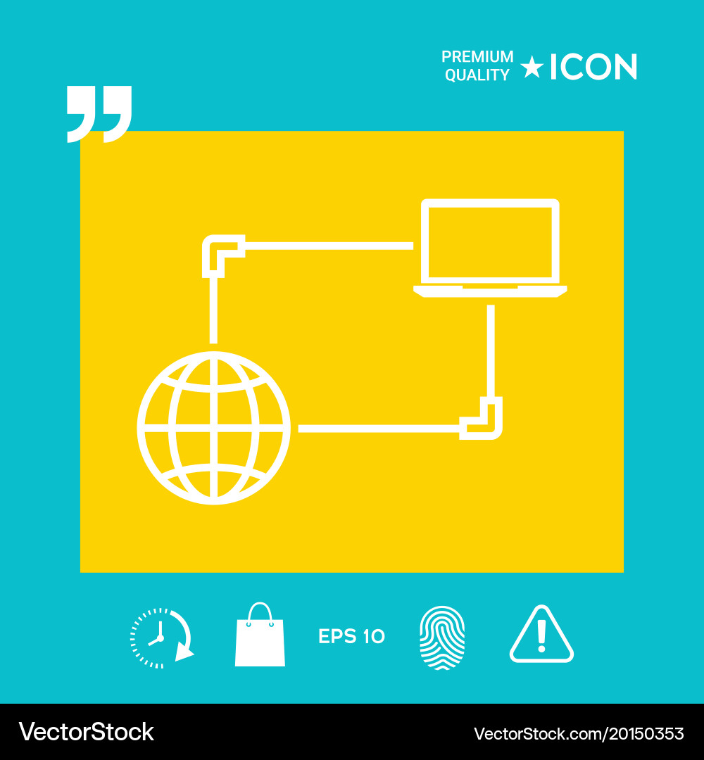 Internet connection data exchange transfer vector image