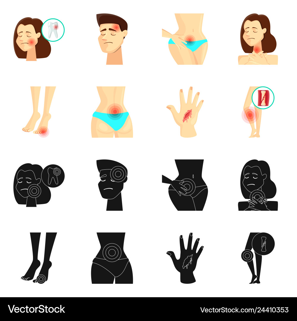 Isolated object of hospital and rendering symbol Isolated object of hospital and rendering symbol vector image