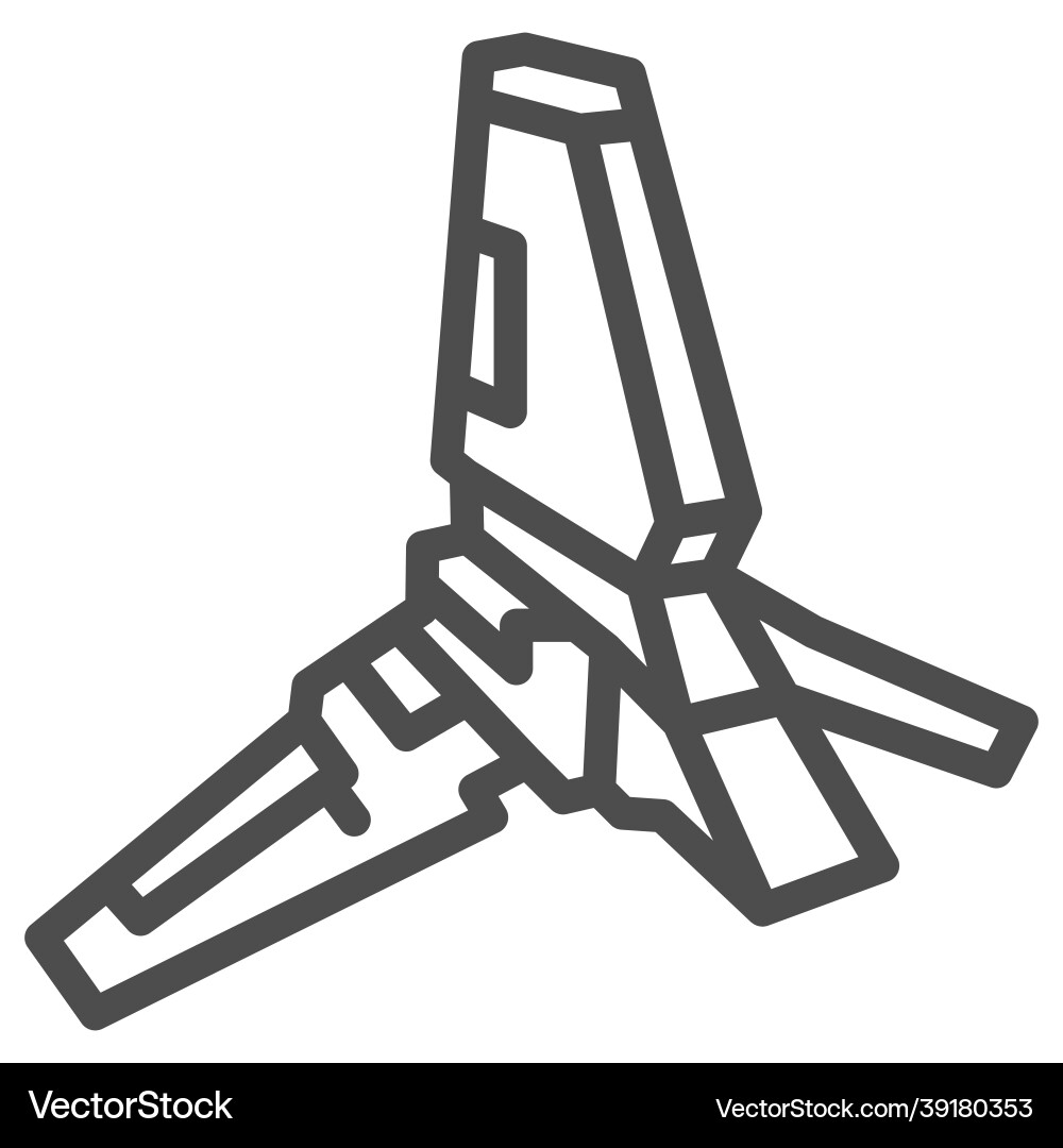 Lambda class t 4a shuttle line icon star wars vector image