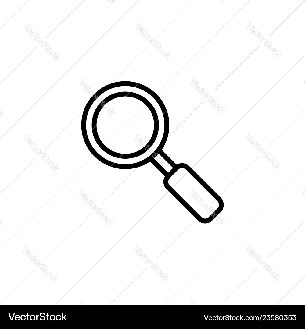 Magnifier Icon - Web Line Style vector image