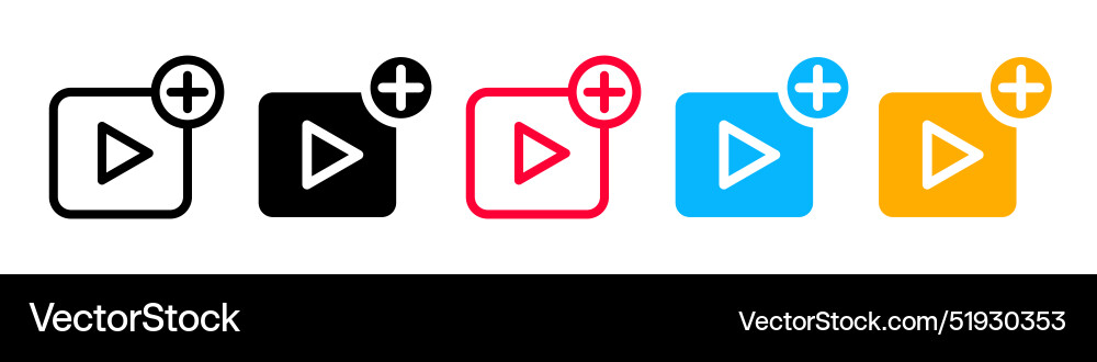 Video file attachment button icon for online vector image