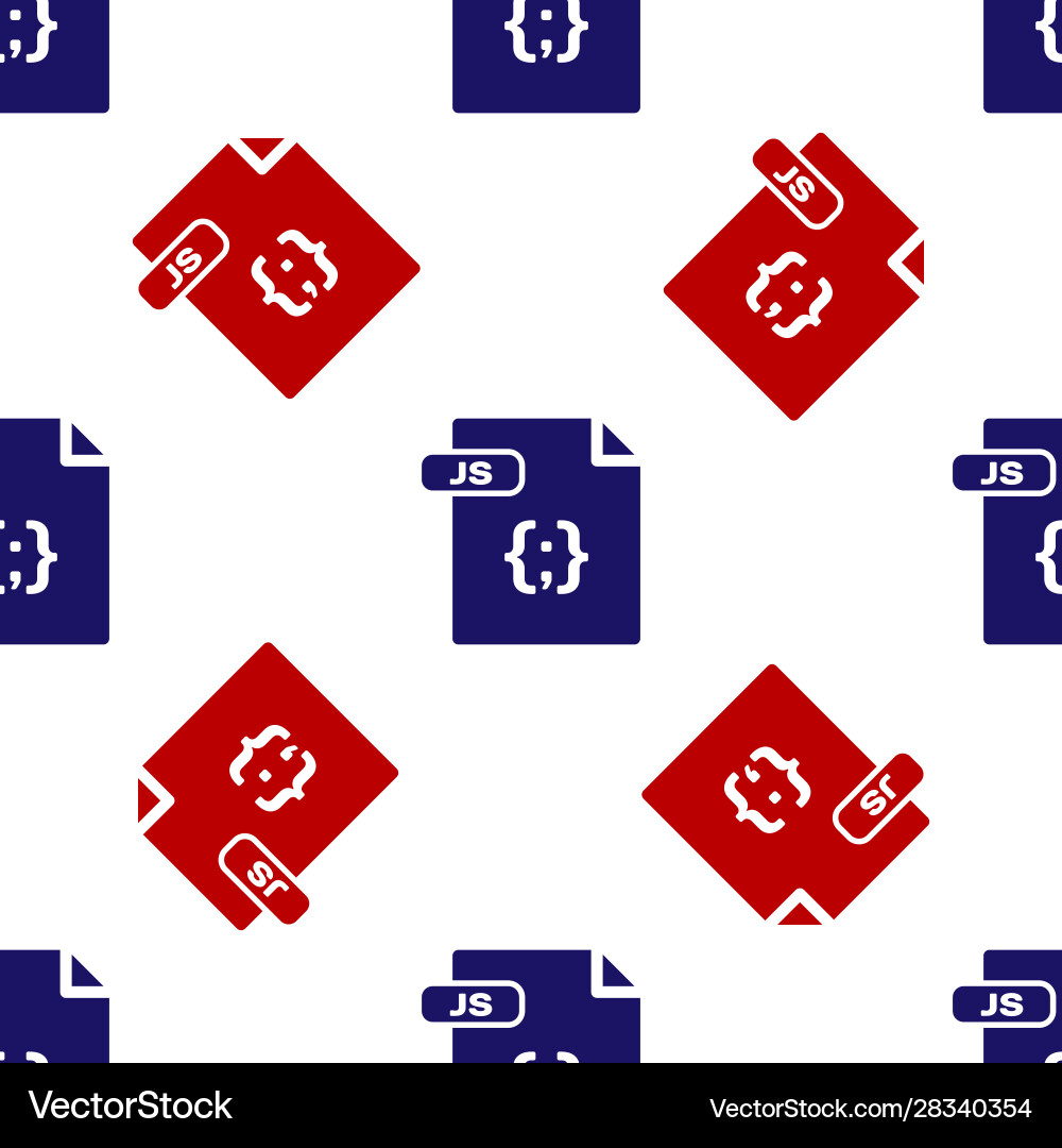 Blue and red js file document download button Blue and red js file document download button vector image