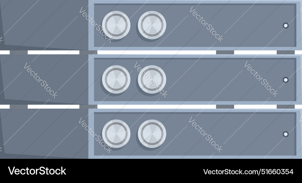 Data center server stack providing cloud computing vector image