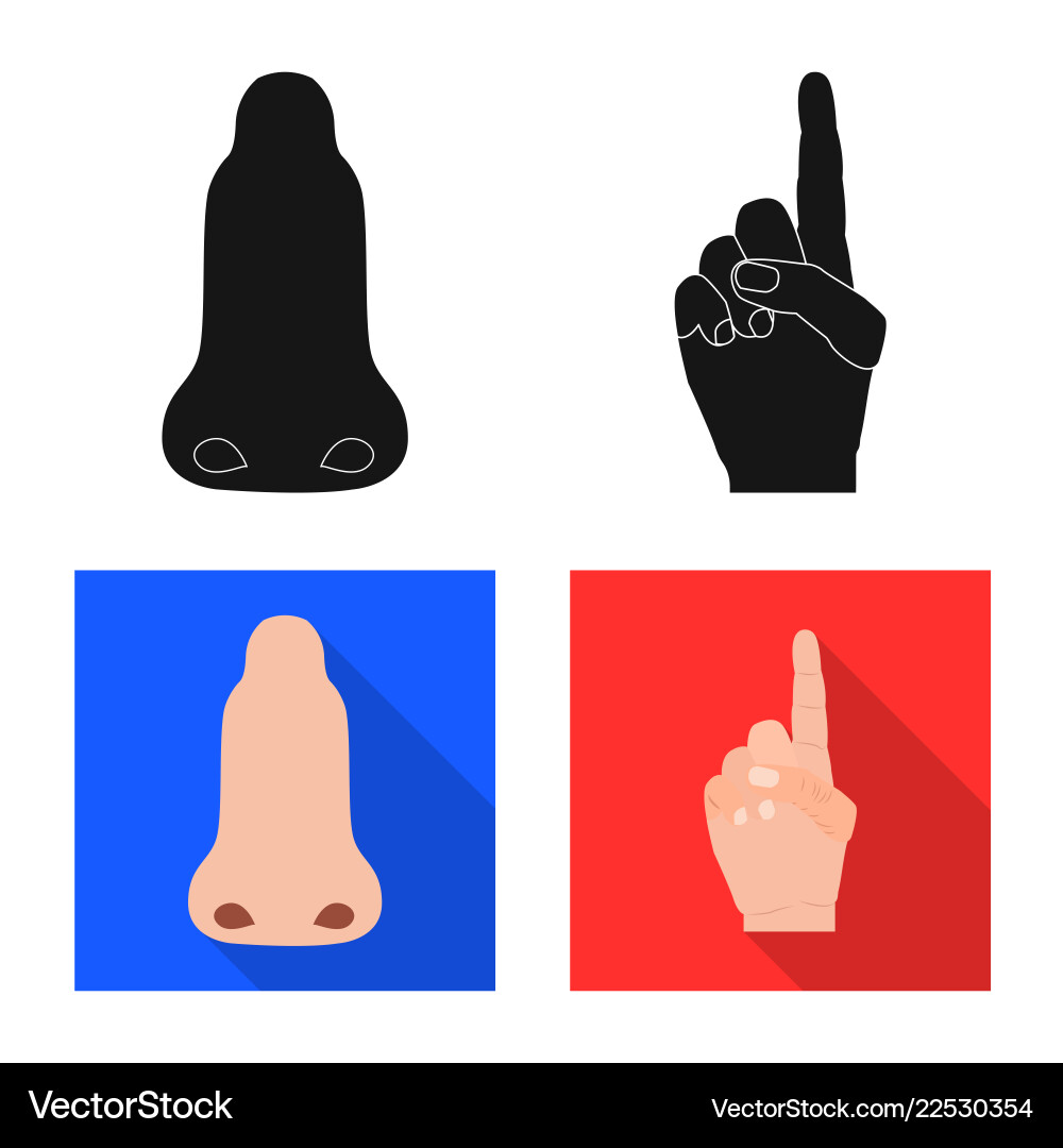 Design of human and part icon collection Vector Image