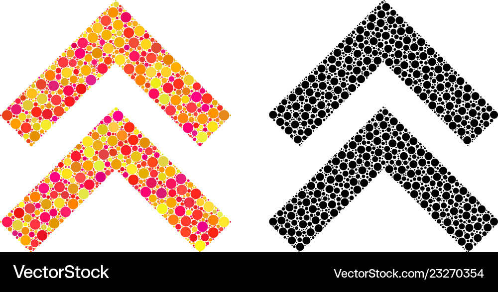 Dot verschieben Mosaik-Symbole Vektorbild