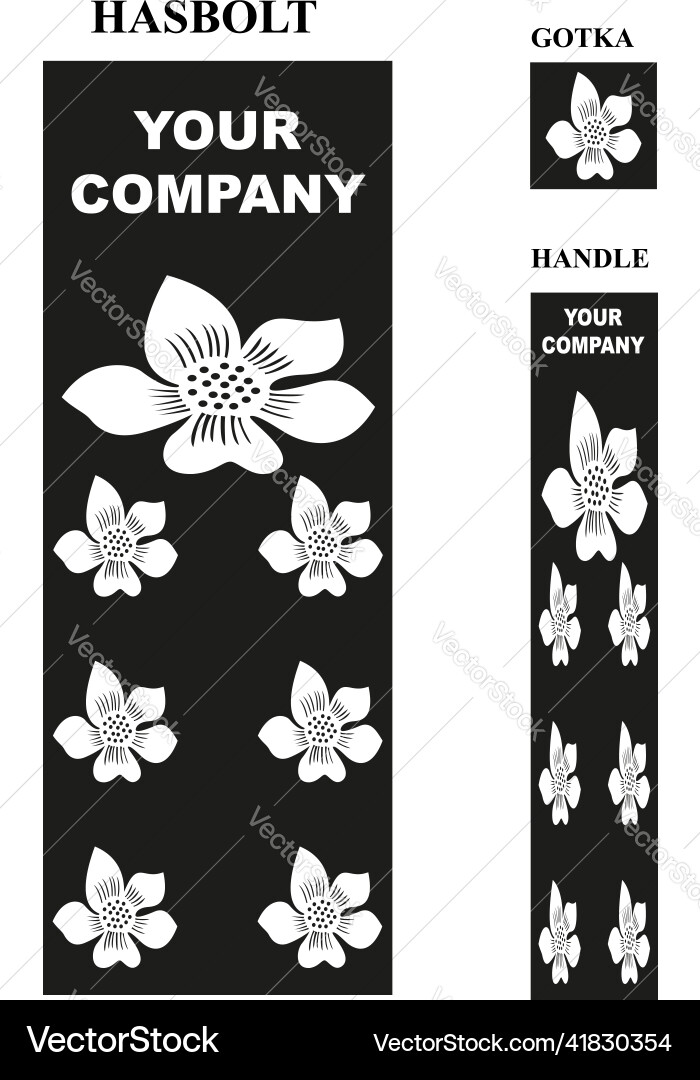Laser marking design hasbolt handle and gotka Laser marking design hasbolt handle and gotka vector image