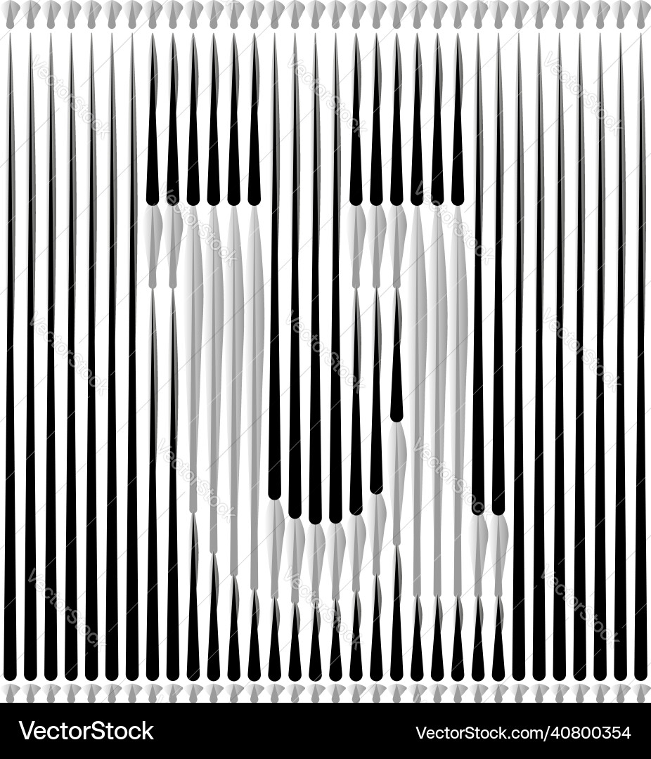 Linien bilden Buchstaben Logo Design - u Linien bilden Buchstaben Logo Design - u vektorbild
