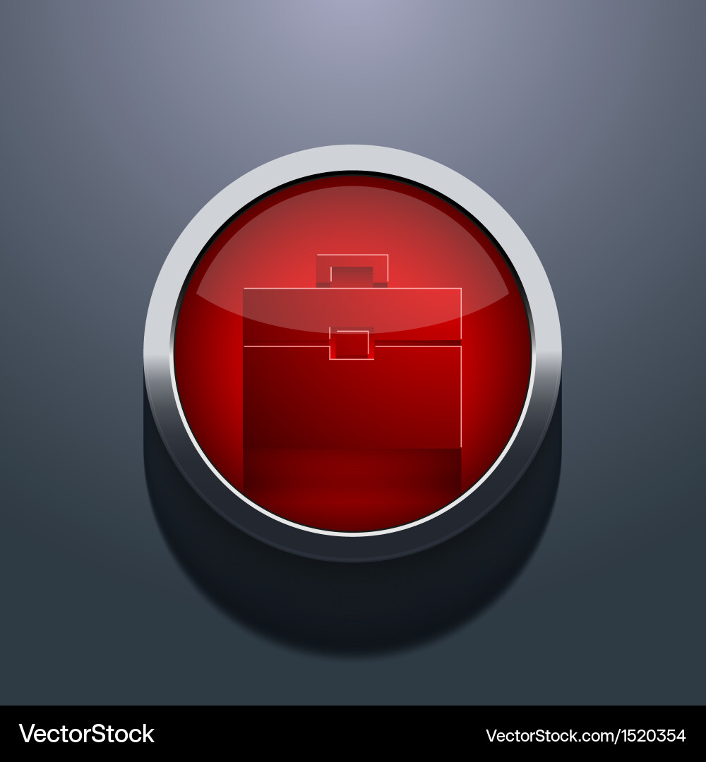 Red circle button eps10 Vector Image