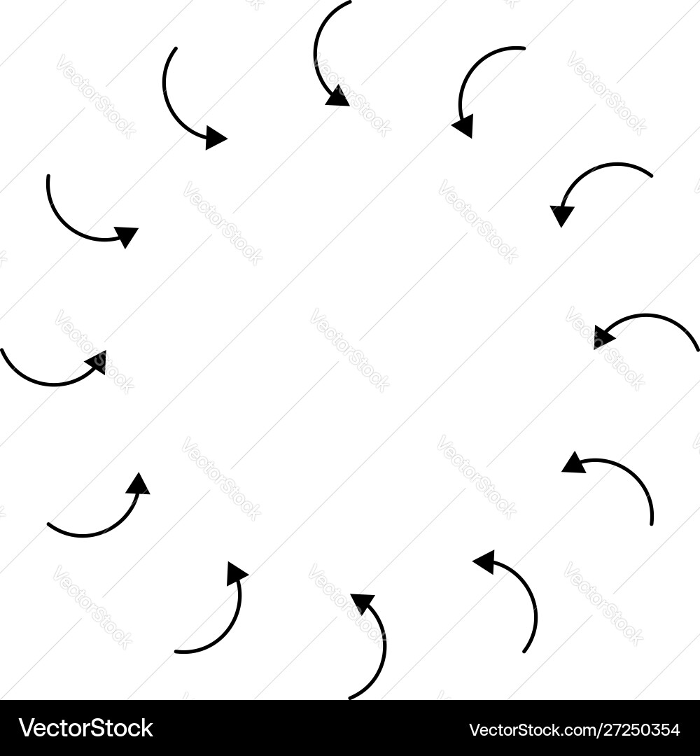 Rotate circular radial arrows for cycle iteration Rotate circular radial arrows for cycle iteration vector image