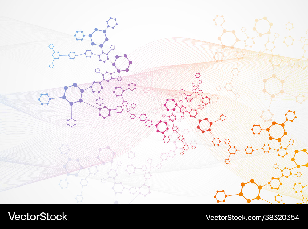 Science network pattern connecting lines and dots Vector Image