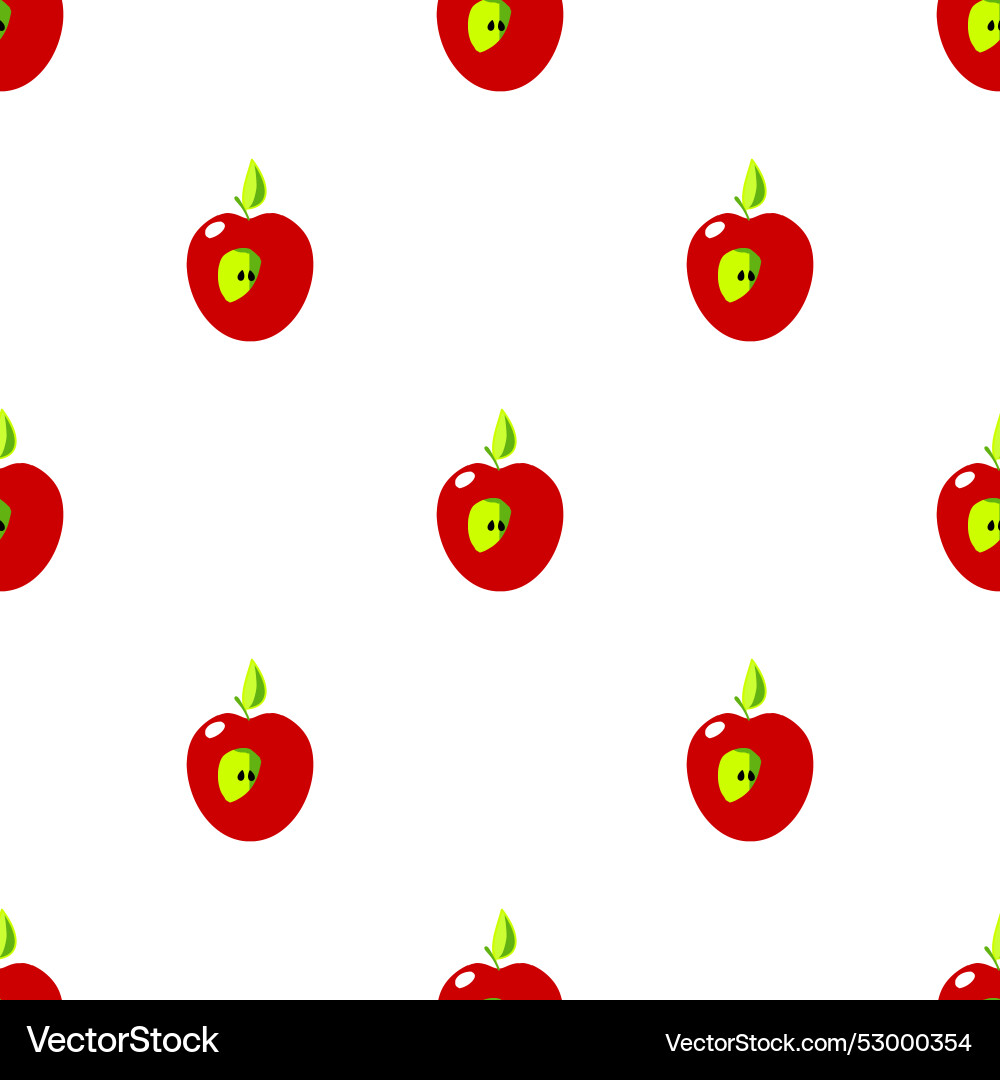 Seamless pattern with apples motif Seamless pattern with apples motif vector image