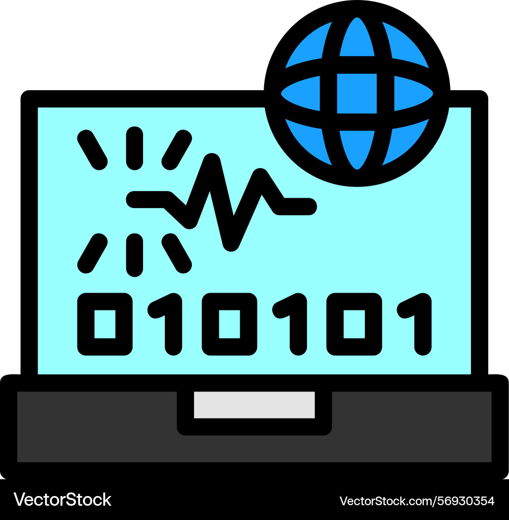 Swift spark line filled style icon design Vector Image