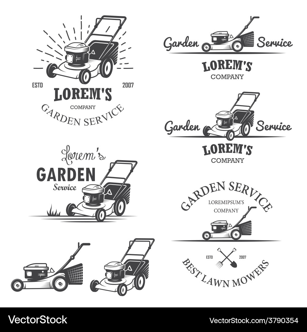 Vintage Garden Service Icons vector image