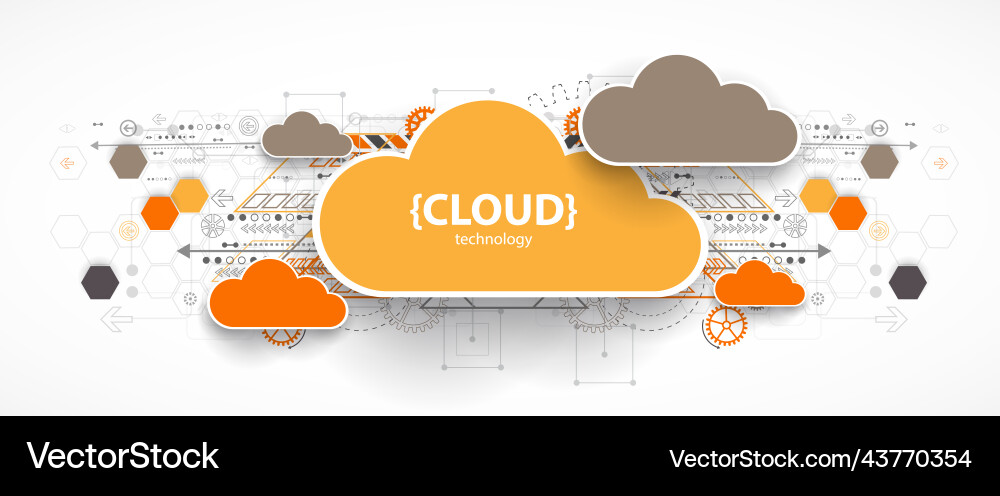 Web cloud technology business abstract background Web cloud technology business abstract background Vector Image