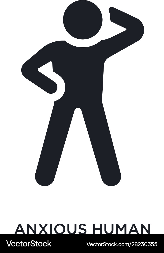 Anxious human isolated icon simple element from Anxious human isolated icon simple element from vector image