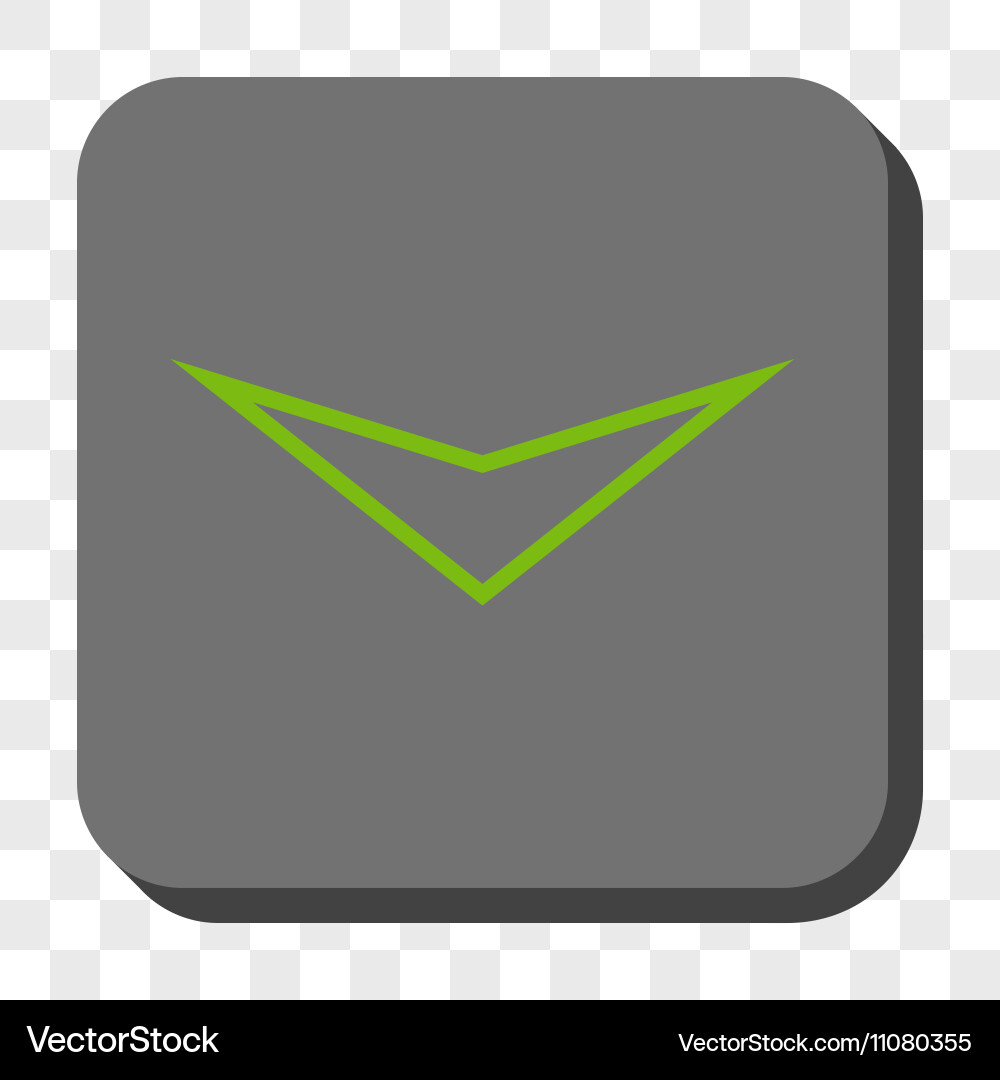 Arrowhead down rounded square button vector image