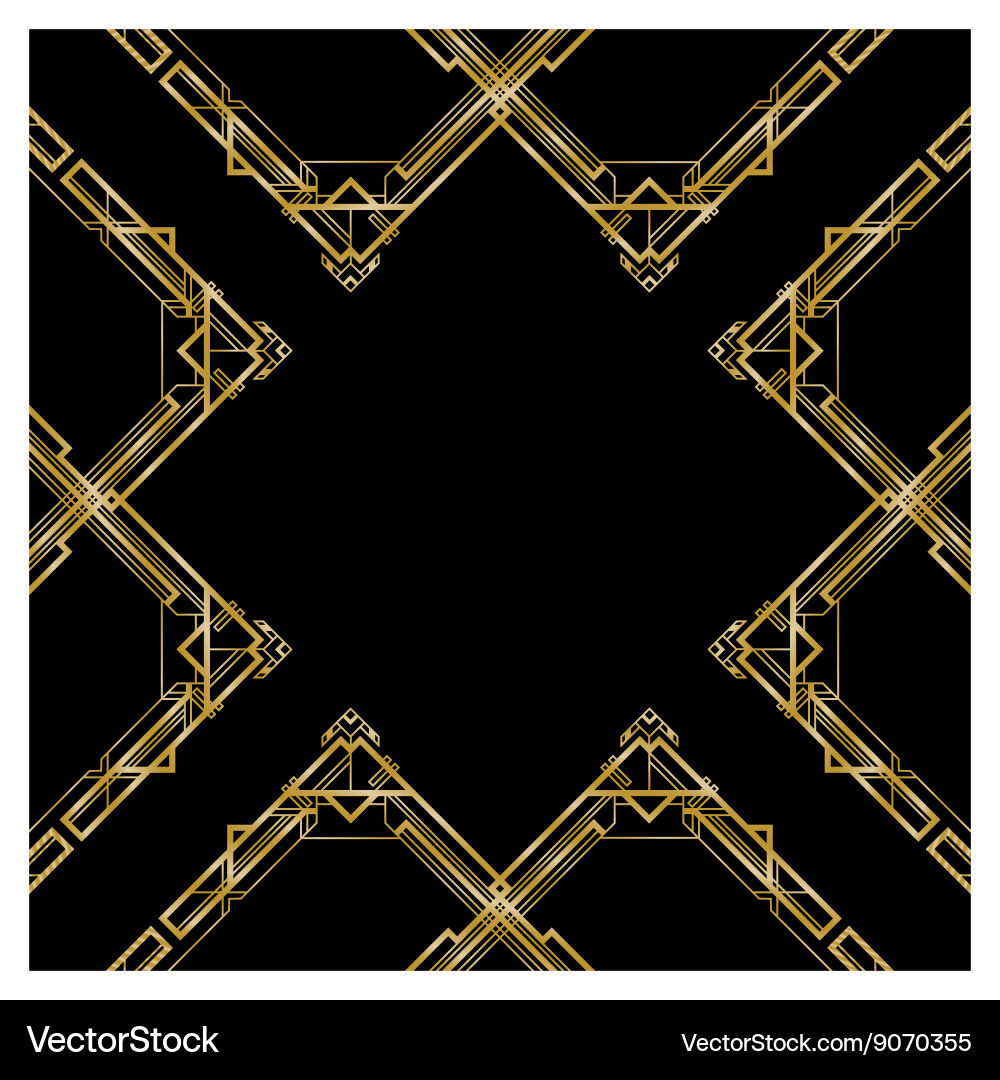 Art Deco Gatsby Square Pattern Vector Image