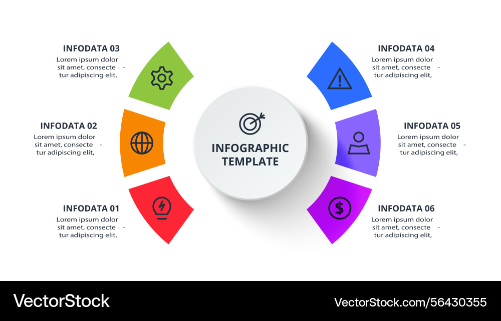 Business data visualization process chart Vector Image